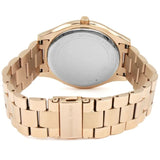 Buy Shop Michael Kors Slim Runway Quartz Blue Dial Rose Gold Steel Strap Watch For Women - MK3494 USA Online