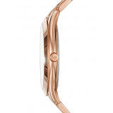 Buy Shop Michael Kors Slim Runway Quartz Blue Dial Rose Gold Steel Strap Watch For Women - MK3494 USA Online