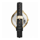 Buy Shop Michael Kors Slim Runway Quartz Gold Dial Black Leather Strap Watch For Women - MK2392 USA Online