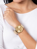 Buy Shop Michael Kors Slim Runway Quartz Gold Dial Gold Mesh Bracelet Watch For Women - MK8625 USA Online