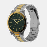 Buy Shop Michael Kors Slim Runway Quartz Green Dial Two Tone Steel Strap Watch for Women - MK9149 USA Online
