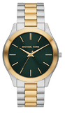 Buy Shop Michael Kors Slim Runway Quartz Green Dial Two Tone Steel Strap Watch for Women - MK9149 USA Online