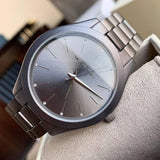 Buy Shop Michael Kors Slim Runway Quartz Grey Dial Grey Steel Strap Watch For Women - MK4506 USA Online