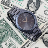 Buy Shop Michael Kors Slim Runway Quartz Grey Dial Grey Steel Strap Watch For Women - MK4506 USA Online