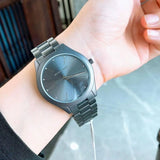 Buy Shop Michael Kors Slim Runway Quartz Grey Dial Grey Steel Strap Watch For Women - MK4506 USA Online