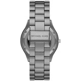 Buy Shop Michael Kors Slim Runway Quartz Grey Dial Grey Steel Strap Watch For Women - MK4506 USA Online