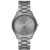 Buy Shop Michael Kors Slim Runway Quartz Grey Dial Grey Steel Strap Watch For Women - MK4506 USA Online