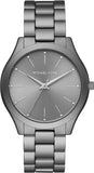 Buy Shop Michael Kors Slim Runway Quartz Grey Dial Grey Steel Strap Watch For Women - MK4506 USA Online