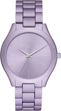 Buy Shop Michael Kors Slim Runway Quartz Purple Dial Purple Steel Strap Watch For Women - MK4540 USA Online