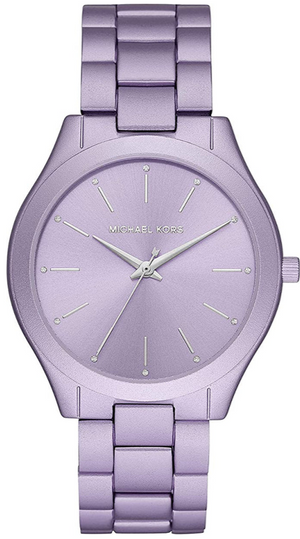 Buy Shop Michael Kors Slim Runway Quartz Purple Dial Purple Steel Strap Watch For Women - MK4540 USA Online