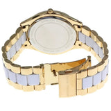 Buy Shop Michael Kors Slim Runway Quartz White Dial Two Tone Steel Strap Watch For Women - MK4295 USA Online