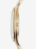 Buy Shop Michael Kors Slim Runway Quartz White Dial Two Tone Steel Strap Watch For Women - MK4295 USA Online