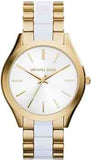 Buy Shop Michael Kors Slim Runway Quartz White Dial Two Tone Steel Strap Watch For Women - MK4295 USA Online
