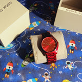 Buy Shop Michael Kors Slim Runway Red Dial Red Steel Strap Watch For Women - MK3895 USA Online