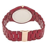 Buy Shop Michael Kors Slim Runway Red Dial Red Steel Strap Watch For Women - MK3895 USA Online