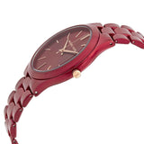Buy Shop Michael Kors Slim Runway Red Dial Red Steel Strap Watch For Women - MK3895 USA Online