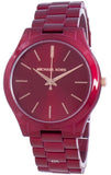 Buy Shop Michael Kors Slim Runway Red Dial Red Steel Strap Watch For Women - MK3895 USA Online