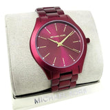 Buy Shop Michael Kors Slim Runway Red Dial Red Steel Strap Watch For Women - MK4505 USA Online