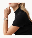 Buy Shop Michael Kors Slim Runway Rose Gold Dial Rose Gold Steel Strap Watch for Women - MK3197 USA Online