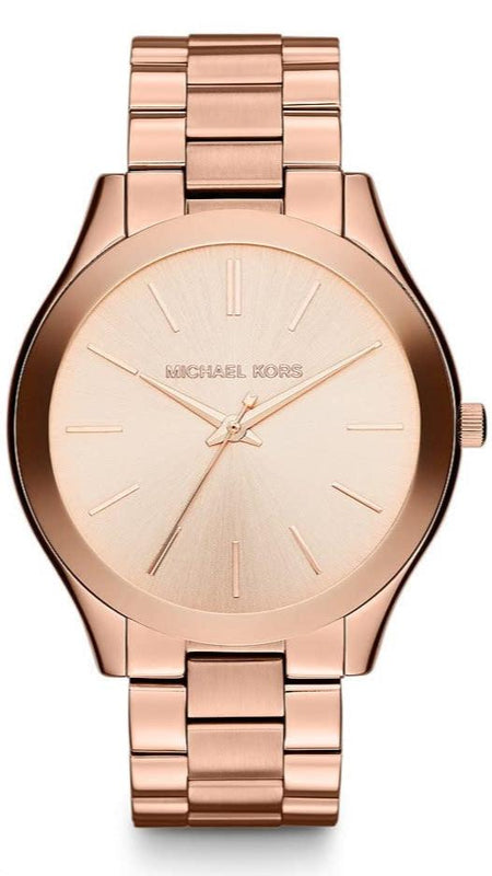Buy Shop Michael Kors Slim Runway Rose Gold Dial Rose Gold Steel Strap Watch for Women - MK3197 USA Online