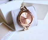 Buy Shop Michael Kors Slim Runway Rose Gold Dial Rose Gold Steel Strap Watch for Women - MK3223 USA Online