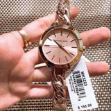 Buy Shop Michael Kors Slim Runway Rose Gold Dial Rose Gold Steel Strap Watch for Women - MK3223 USA Online