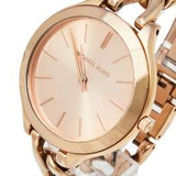 Buy Shop Michael Kors Slim Runway Rose Gold Dial Rose Gold Steel Strap Watch for Women - MK3223 USA Online