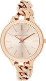 Buy Shop Michael Kors Slim Runway Rose Gold Dial Rose Gold Steel Strap Watch for Women - MK3223 USA Online
