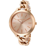 Buy Shop Michael Kors Slim Runway Rose Gold Dial Rose Gold Steel Strap Watch for Women - MK3223 USA Online