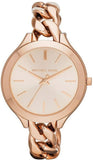 Buy Shop Michael Kors Slim Runway Rose Gold Dial Rose Gold Steel Strap Watch for Women - MK3223 USA Online