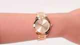 Buy Shop Michael Kors Slim Runway Rose Gold Dial Rose Gold Steel Strap Watch for Women - MK3513 USA Online