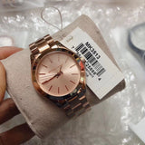 Buy Shop Michael Kors Slim Runway Rose Gold Dial Rose Gold Steel Strap Watch for Women - MK3513 USA Online