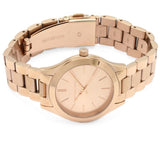 Buy Shop Michael Kors Slim Runway Rose Gold Dial Rose Gold Steel Strap Watch for Women - MK3513 USA Online