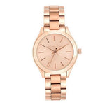 Buy Shop Michael Kors Slim Runway Rose Gold Dial Rose Gold Steel Strap Watch for Women - MK3513 USA Online