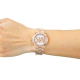 Buy Shop Michael Kors Slim Runway Rose Gold Dial Rose Gold Steel Strap Watch for Women - MK3549 USA Online