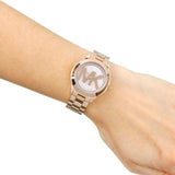 Buy Shop Michael Kors Slim Runway Rose Gold Dial Rose Gold Steel Strap Watch for Women - MK3549 USA Online