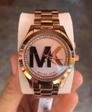 Buy Shop Michael Kors Slim Runway Rose Gold Dial Rose Gold Steel Strap Watch for Women - MK3549 USA Online