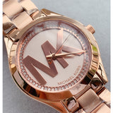 Buy Shop Michael Kors Slim Runway Rose Gold Dial Rose Gold Steel Strap Watch for Women - MK3549 USA Online
