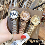 Buy Shop Michael Kors Slim Runway Rose Gold Dial Rose Gold Steel Strap Watch for Women - MK3549 USA Online