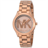 Buy Shop Michael Kors Slim Runway Rose Gold Dial Rose Gold Steel Strap Watch for Women - MK3549 USA Online