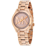 Buy Shop Michael Kors Slim Runway Rose Gold Dial Rose Gold Steel Strap Watch for Women - MK3549 USA Online