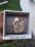 Buy Shop Michael Kors Slim Runway Rose Gold Dial Rose Gold Steel Strap Watch for Women - MK3591 USA Online