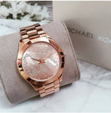 Buy Shop Michael Kors Slim Runway Rose Gold Dial Rose Gold Steel Strap Watch for Women - MK3591 USA Online