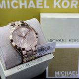 Buy Shop Michael Kors Slim Runway Rose Gold Dial Rose Gold Steel Strap Watch for Women - MK3591 USA Online