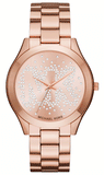 Buy Shop Michael Kors Slim Runway Rose Gold Dial Rose Gold Steel Strap Watch for Women - MK3591 USA Online