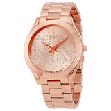 Buy Shop Michael Kors Slim Runway Rose Gold Dial Rose Gold Steel Strap Watch for Women - MK3591 USA Online