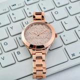Buy Shop Michael Kors Slim Runway Rose Gold Dial Rose Gold Steel Strap Watch for Women - MK4658 USA Online