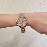Buy Shop Michael Kors Slim Runway Rose Gold Dial Rose Gold Steel Strap Watch for Women - MK4658 USA Online