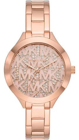 Buy Shop Michael Kors Slim Runway Rose Gold Dial Rose Gold Steel Strap Watch for Women - MK4658 USA Online