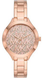 Buy Shop Michael Kors Slim Runway Rose Gold Dial Rose Gold Steel Strap Watch for Women - MK4658 USA Online